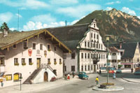 reutte, marktplatz, kreuzung, gemeindeamt