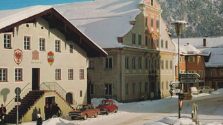 reutte, winter, tauern, vw käfer, gemeindeamt, bezirkshauptmannschaft