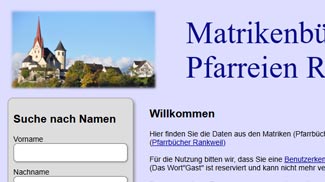 Matrikenbücher der Pfarreien Rankweil