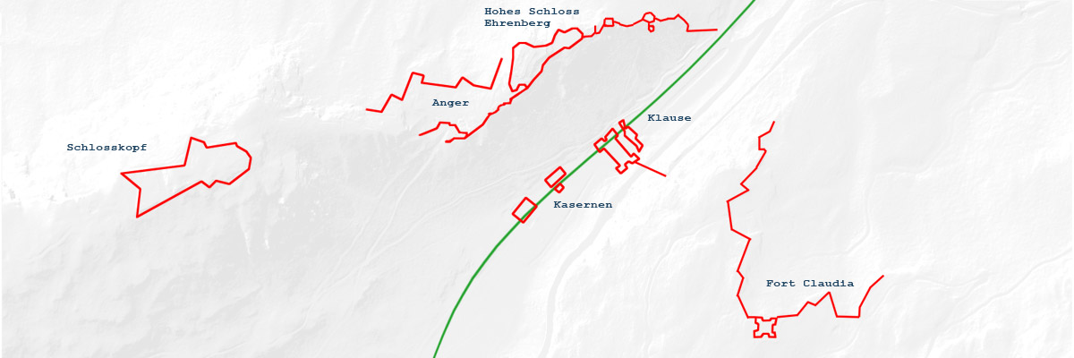 lageplan ehrenberg schlosskopf fort claudia ehrenberger klause